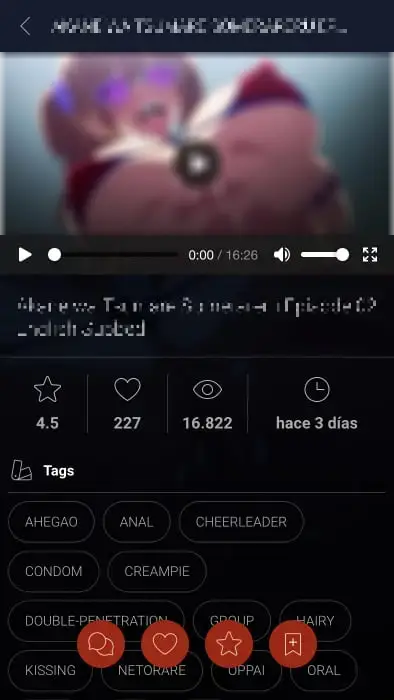 Anime details screen - Hentaiser